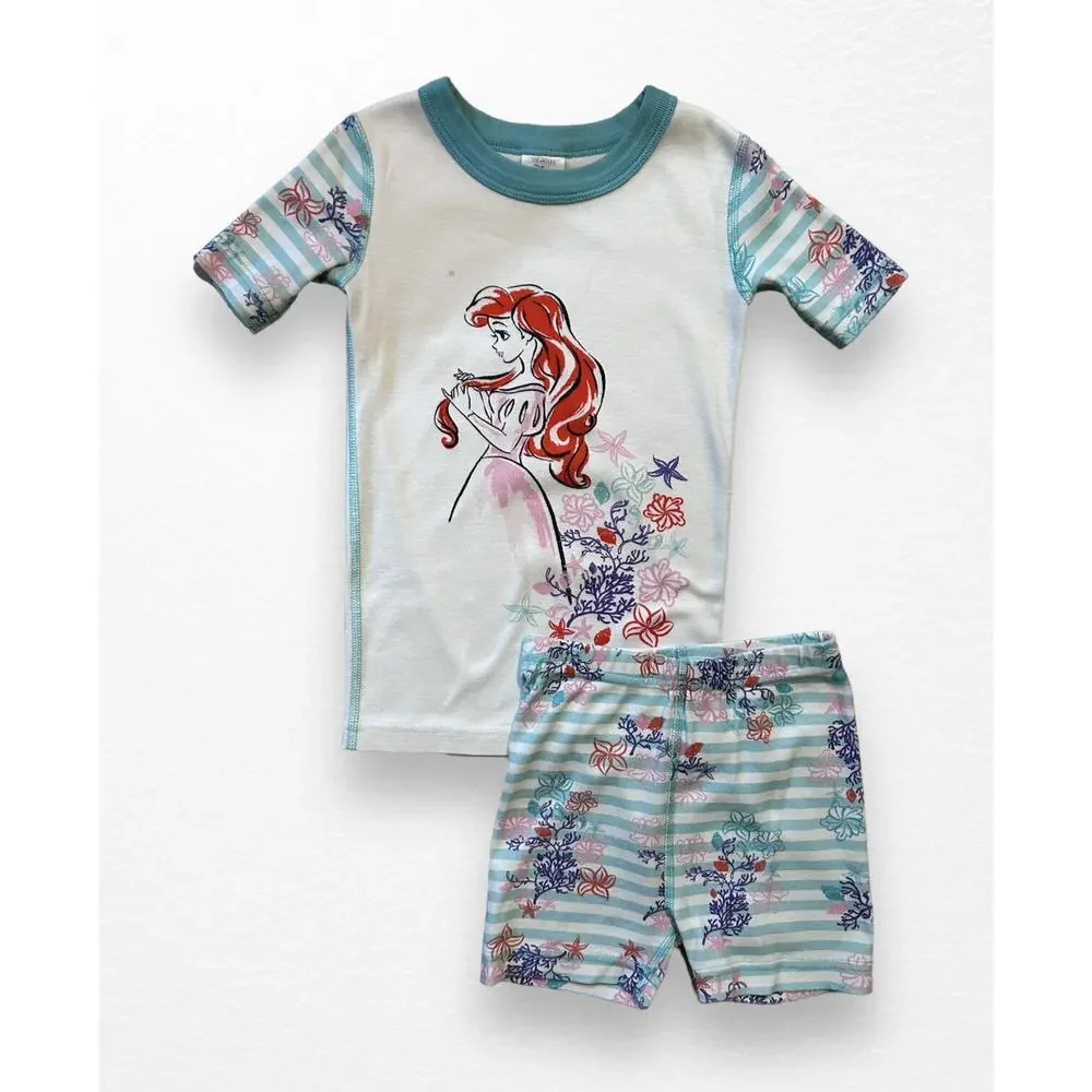 Hanna Andersson x Disney Ariel Organic Shortie PJ's, Size 5